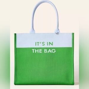 Kate Spade X Target Green and Blue Structured Blue Green Its In The Bag Tote NWT